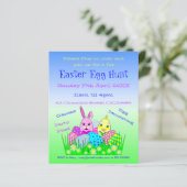 イースターエッグ狩りパーティの招待状紙シート (スタンド正面)