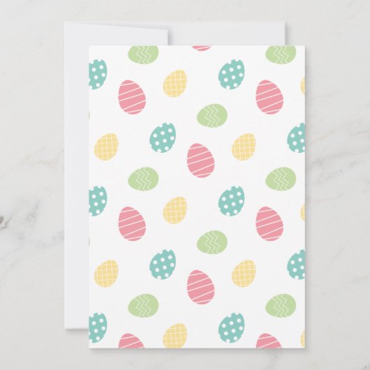 イースターエッグ狩りパーティの招待状 招待状 (裏面)