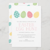 イースターエッグ狩りパーティの招待状 招待状 (正面/裏面)