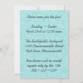 イースターエッグ狩りパーティの招待状 招待状 (裏面)