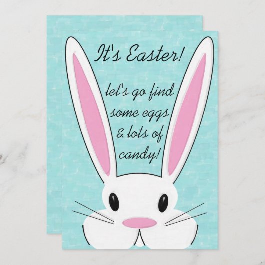 イースターエッグ狩りパーティの招待状 招待状 (正面/裏面)