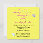 イースターエッグ狩りパーティの招待状 招待状 (裏面)