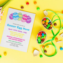 イースターエッグ狩りパーティの招待状 招待状