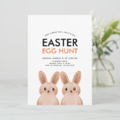 イースターエッグ狩りパーティーと2つのイースターバニー 招待状 (スタンド正面)