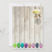 イースターエッグ狩りパーティーカラフルシック素朴 招待状 (裏面)