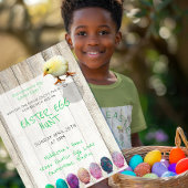 イースターエッグ狩りパーティーカラフルシック素朴 招待状