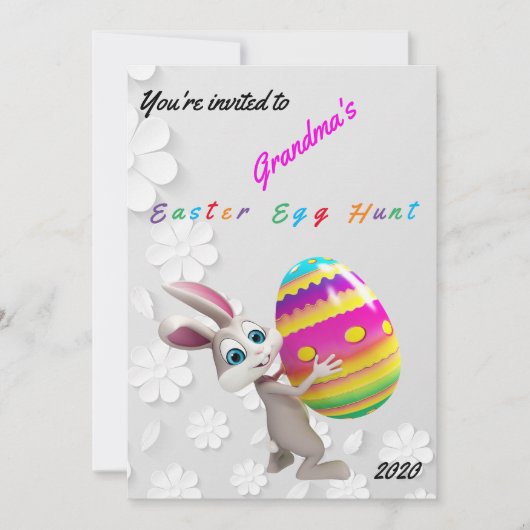 イースターエッグ狩りフローラ招待状 招待状 (正面)