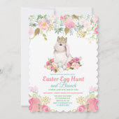 イースターエッグ狩りフローラ水彩招待状 招待状 (正面)