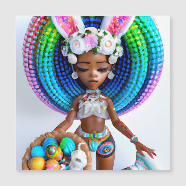 イースターエッグ狩りブラックガール魔法メラニンガール (正面)