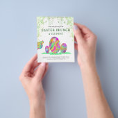 イースターエッグ狩りブランチ水カラー抽象芸術 チラシ (手)