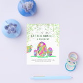 イースターエッグ狩りブランチ水カラー抽象芸術 チラシ (シングル)