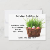 イースターエッグ狩りボストンテリアードッグズ招待状 招待状 (裏面)