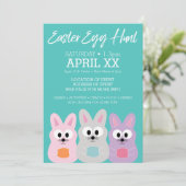 イースターエッグ狩り広告 – かわいいバニーウサギ 招待状 (スタンド正面)