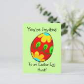 イースターエッグ狩り招待状はがき インビテーションポストカード (スタンド正面)
