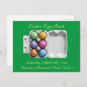 イースターエッグ狩り招待状はがき インビテーションポストカード (正面/裏面)
