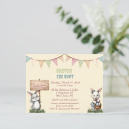 イースターエッグ狩り招待状 インビテーションポストカード