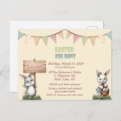 イースターエッグ狩り招待状 インビテーションポストカード (正面/裏面)