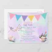 イースターエッグ狩り招待状 インビテーションポストカード (正面/裏面)