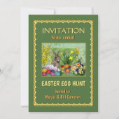 イースターエッグ狩り招待状（カスタマイズ可能） 招待状 (正面)