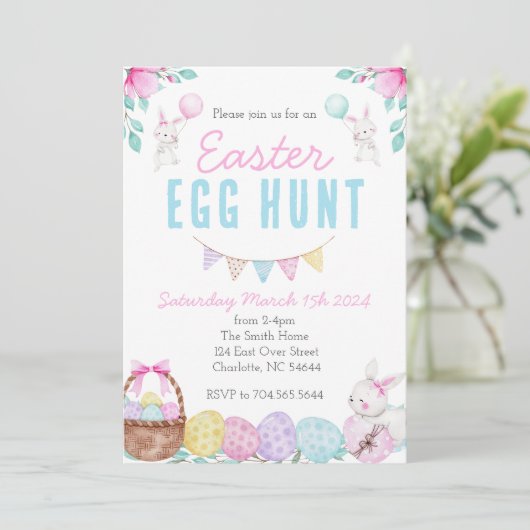 イースターエッグ狩り招待状、チャーチエッグ狩り招待状 招待状 (スタンド正面)