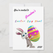 イースターエッグ狩り招待状 – パーソナライズ名/年 招待状 (正面)
