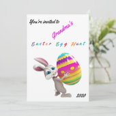 イースターエッグ狩り招待状 – パーソナライズ名/年 招待状 (スタンド正面)