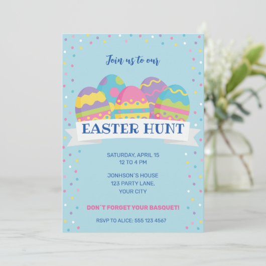 イースターエッグ狩り招待状 案内状 (スタンド正面)