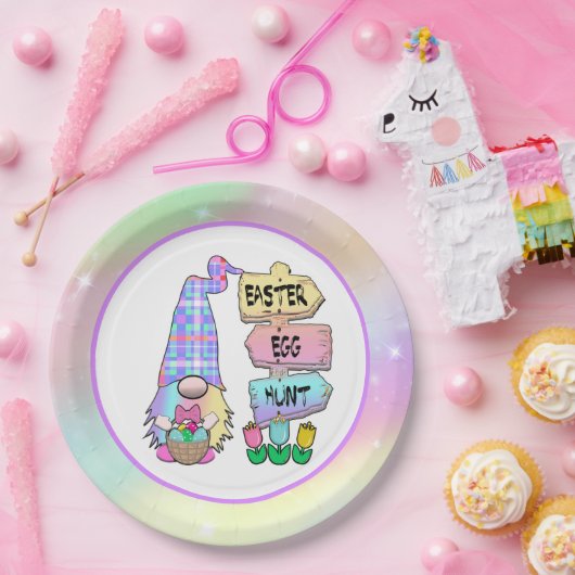 イースターエッグ狩り格言 ペーパープレート (パーティー)
