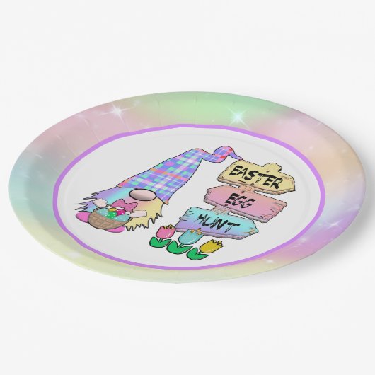 イースターエッグ狩り格言 ペーパープレート (アングル)
