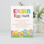 イースターエッグ狩り水彩 招待状 (スタンド正面)