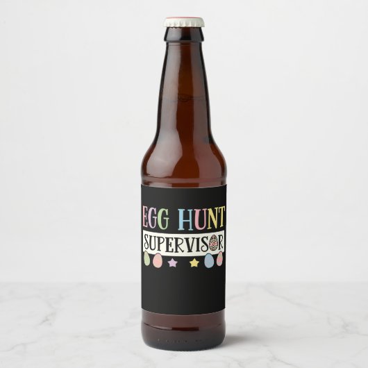 イースターエッグ狩り監督おもしろい家族イースター ビールラベル (正面)