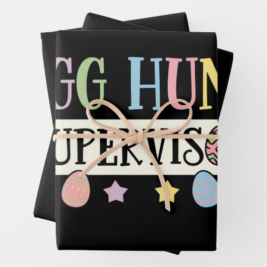 イースターエッグ狩り監督おもしろい家族イースター ラッピングペーパーシート (インサイチュ)