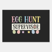 イースターエッグ狩り監督おもしろい家族イースター ラッピングペーパーシート (正面)
