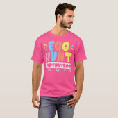 イースターエッグ狩り監督者イースターおもしろい Tシャツ (正面フル)