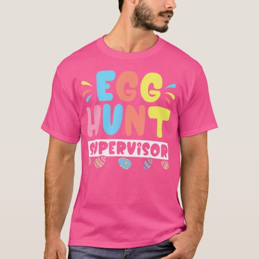 イースターエッグ狩り監督者イースターおもしろい Tシャツ (正面)