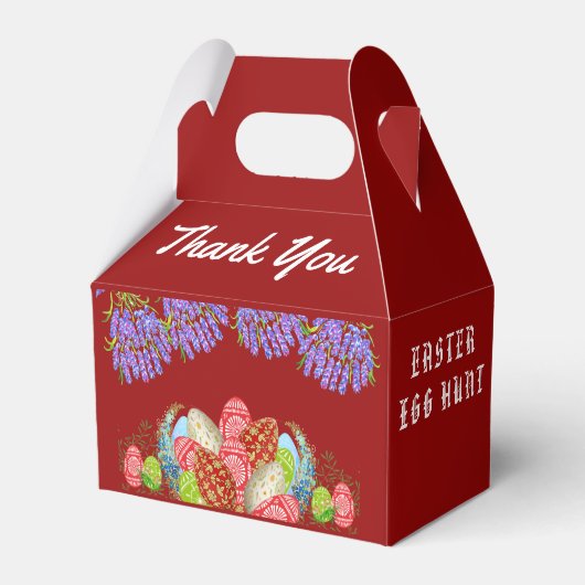 イースターエッグ狩り薄紫水の色開花緑 フェイバーボックス (裏面サイド)