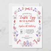 イースターエッグ狩り誕生日パーティー 招待状 (正面)