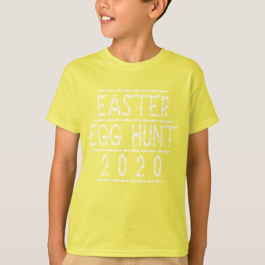 イースターエッグ狩り2020おもしろいイースターエッグタイポグラフィ Tシャツ (正面)