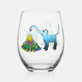 イースターエッグ狩り ステムなしワイングラス (正面)