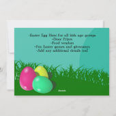 イースターエッグ狩り、バスケット付き卵3個 シーズンカード (裏面)