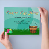 イースターエッグ狩り、バスケット付き卵3個 チラシ (手)