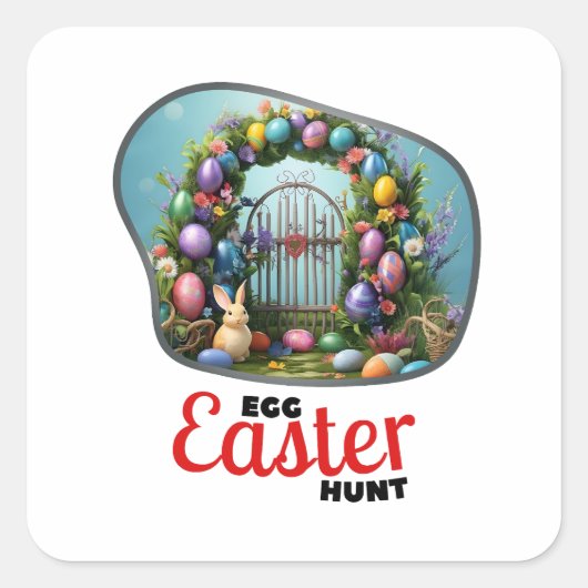イースターエッグ狩り – 国 スクエアシール (正面)