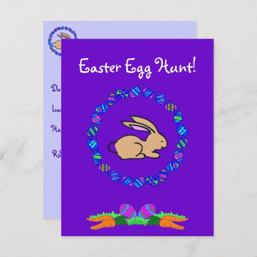 イースターエッグ狩り! 招待状 (正面/裏面)