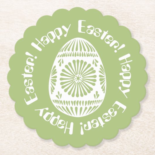 イースターエッグ紙コースター1 ペーパーコースター (正面)