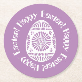 イースターエッグ紙コースター2 ラウンドペーパーコースター