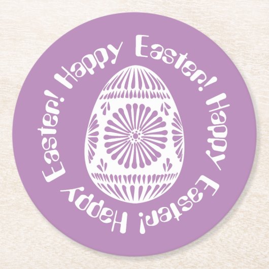イースターエッグ紙コースター2 ラウンドペーパーコースター (正面)