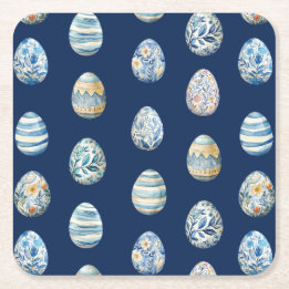 イースターエッグ紙コースター スクエアペーパーコースター