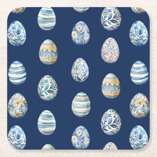 イースターエッグ紙コースター スクエアペーパーコースター (正面)