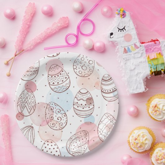 イースターエッグ紙プレート ペーパープレート (パーティー)