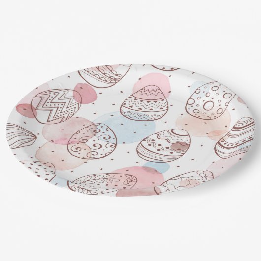 イースターエッグ紙プレート ペーパープレート (アングル)